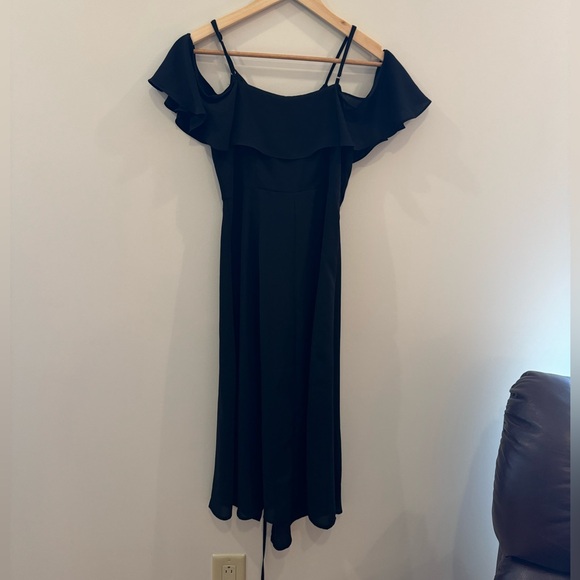 Forever 21 Black Wrap Off the Shoulder Dress - Picture 6 of 9
